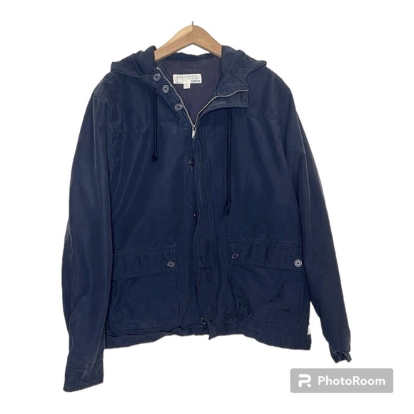 Lucky Brand Other - Lucky Brand Navy Blue Hooded Utility Field Jacket
